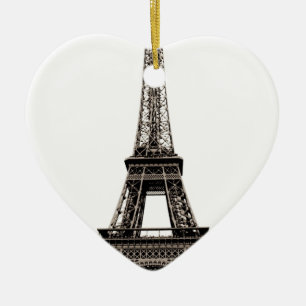 Eiffel Torn Julgransprydnad Keramik