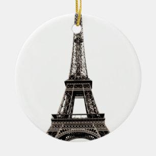 Eiffel Torn Julgransprydnad Keramik