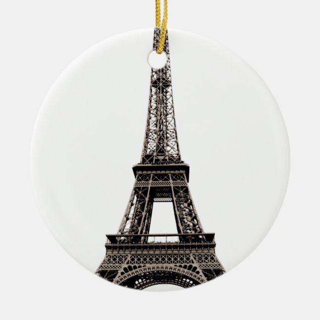 Eiffel Torn Julgransprydnad Keramik (Framsidan)