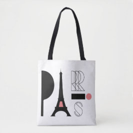 Eiffel Torn Kärlek - Parisian Chic Tote Bag Tygkasse