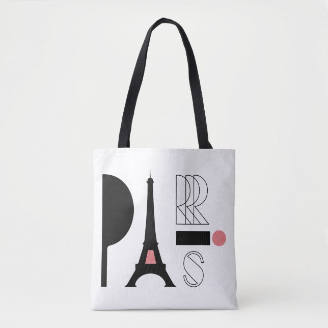 Eiffel Torn Kärlek - Parisian Chic Tote Bag Tygkasse (Framsida)