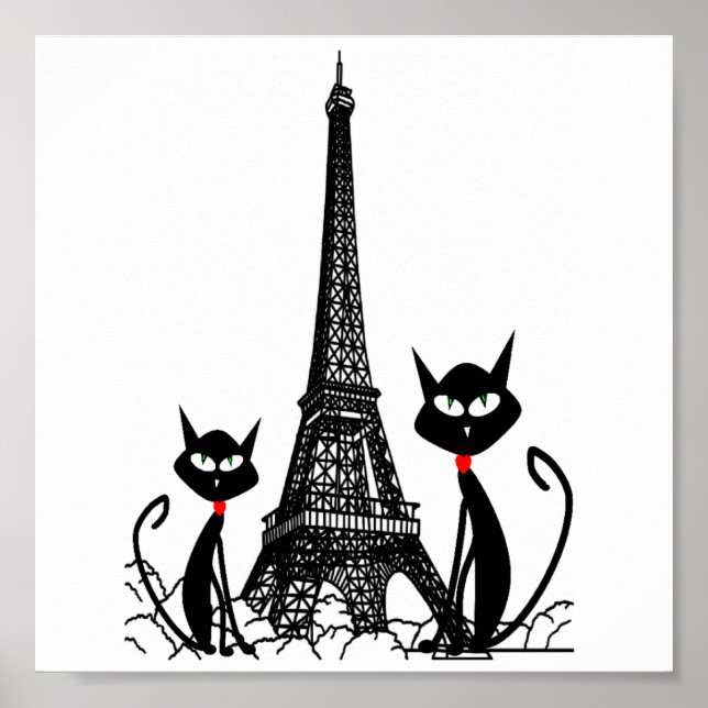 eiffel torn-katter poster (Framsidan)