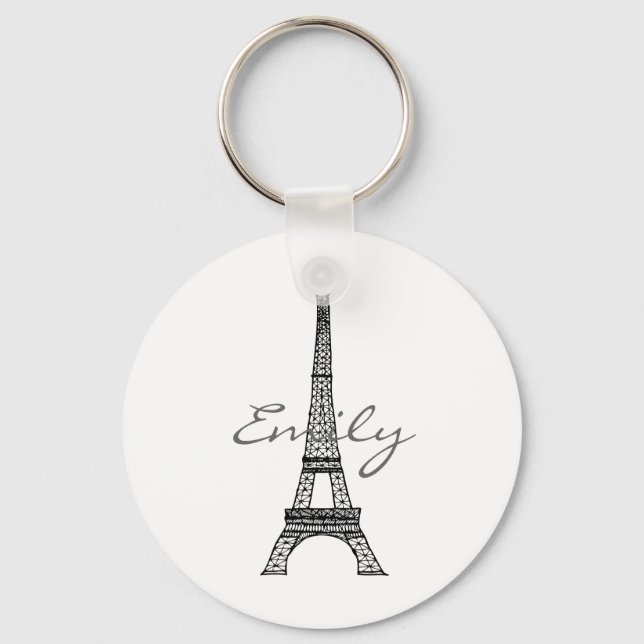 Eiffel Torn Keychain Nyckelring (Framsida)