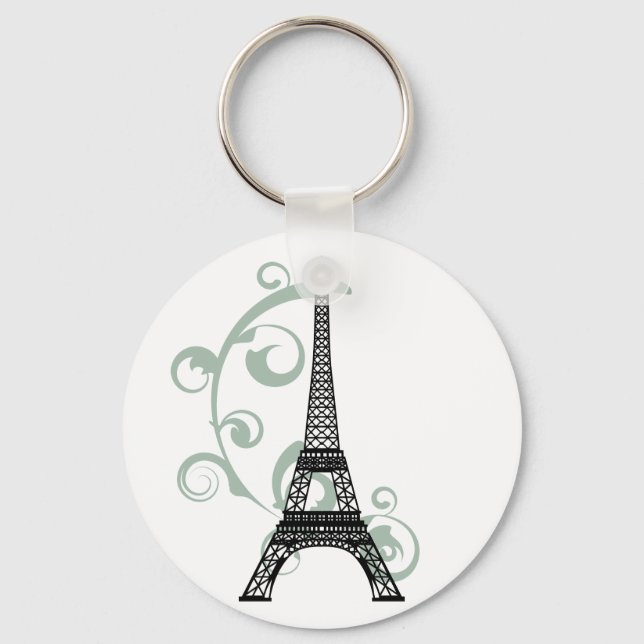 Eiffel Torn Keychain Nyckelring (Framsida)