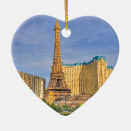 Eiffel Torn Las Vegas Paris Limousine Nevada Julgransprydnad Keramik