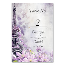 Eiffel Torn Lavender Romantik Bröllop