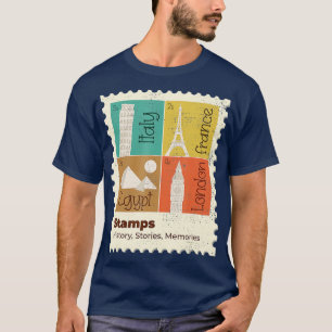 Eiffel Torn Leaning Torn of Pisa Pyramid Clock T Shirt