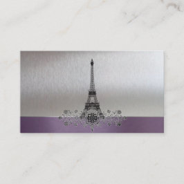 Eiffel Torn Lila Silver gift-kort Tilläggskort
