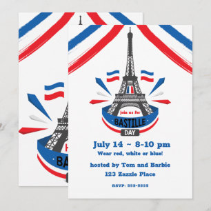 Eiffel Torn, lycklig Bastille-dagen Inbjudningar