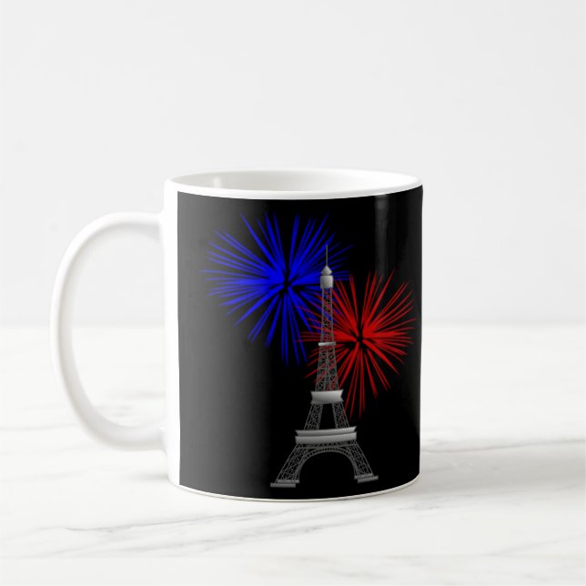 Eiffel Torn med Fireworks Kaffemugg (Vänster)