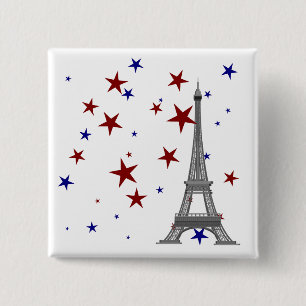 Eiffel Torn med Stars Knapp