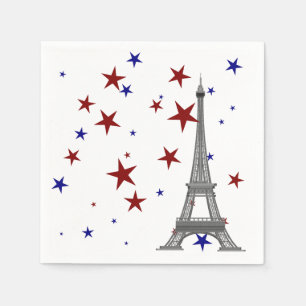 Eiffel Torn med Stars Pappersservett