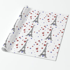 Eiffel Torn med Stars Presentpapper