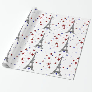 Eiffel Torn med Stars Presentpapper
