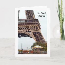 Eiffel Torn-medföljande tomt gratulationskort Kort