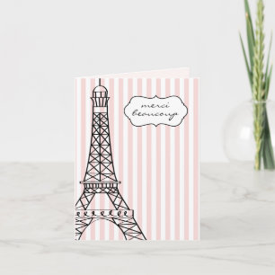 Eiffel torn Merci Beaucoup Tack Kort