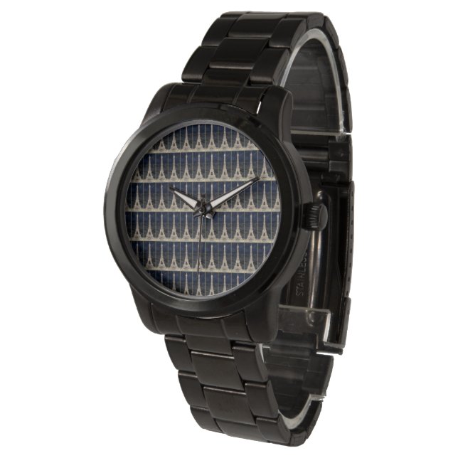 Eiffel Torn Mönster Armbandsur (Vinklad)