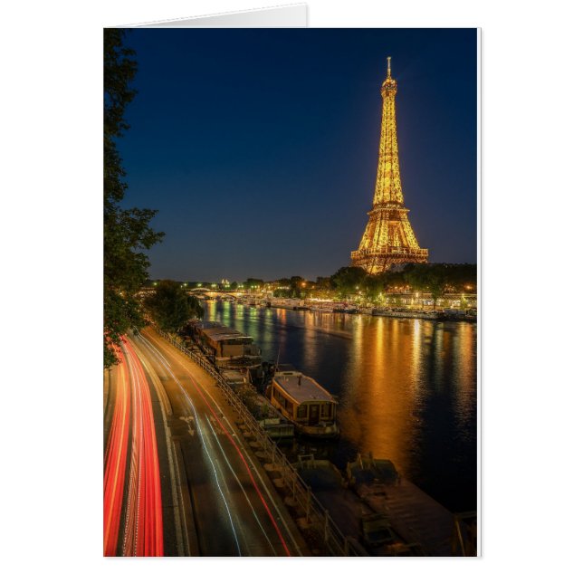 Eiffel Torn monument Hälsningskort (Framsidan)