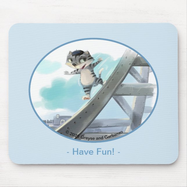 Eiffel Torn Mousepad - Roligt Musmatta (Framsidan)