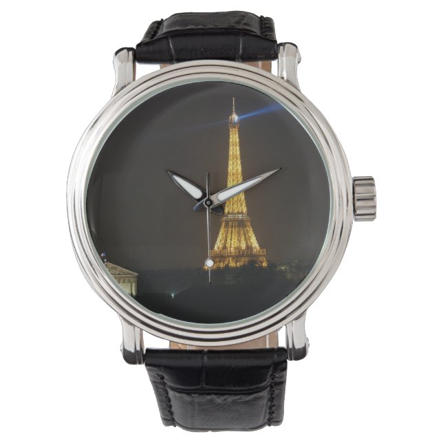 Eiffel Torn night Armbandsur (Framsida)