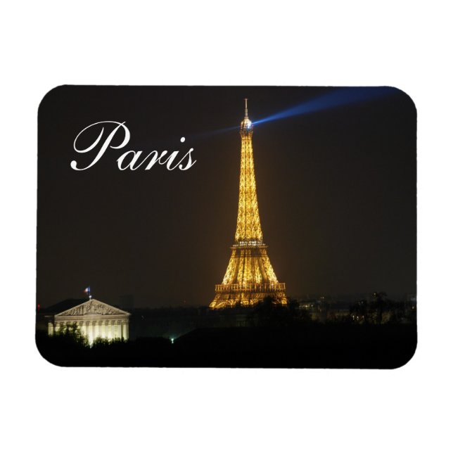Eiffel Torn night Magnet (Horisontell)