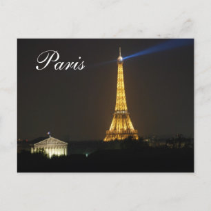 Eiffel Torn night Vykort