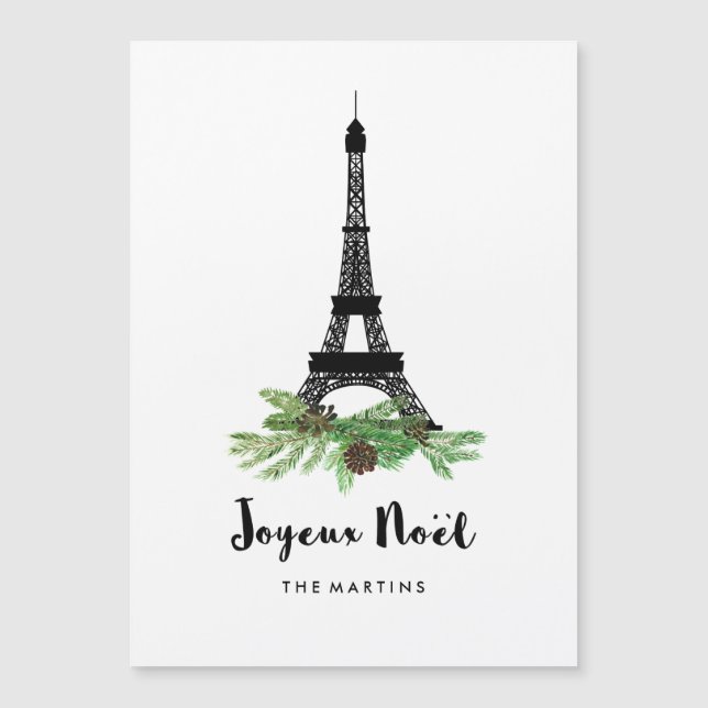 Eiffel torn och gräs moderna Joyeux Noel (Framsida)