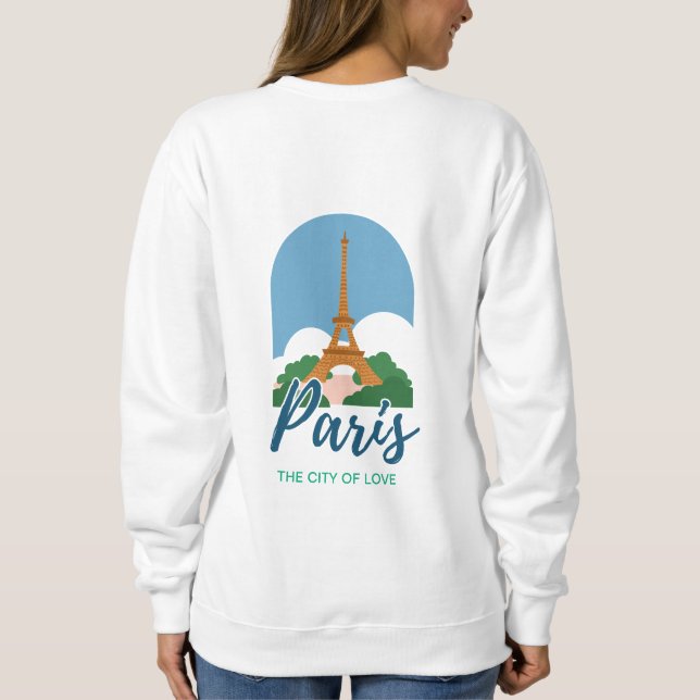 Eiffel Torn och paris T Shirt (Baksida)