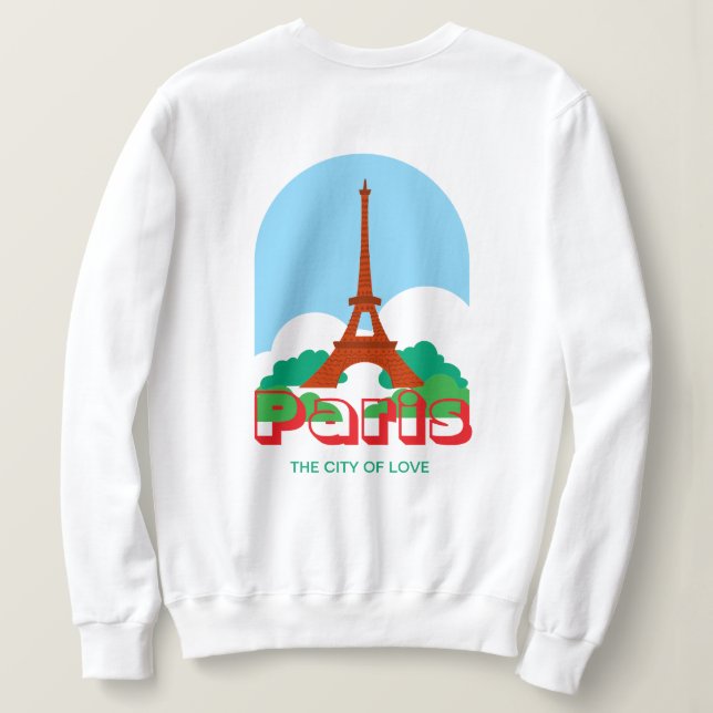 Eiffel Torn och paris T Shirt (Design baksida)
