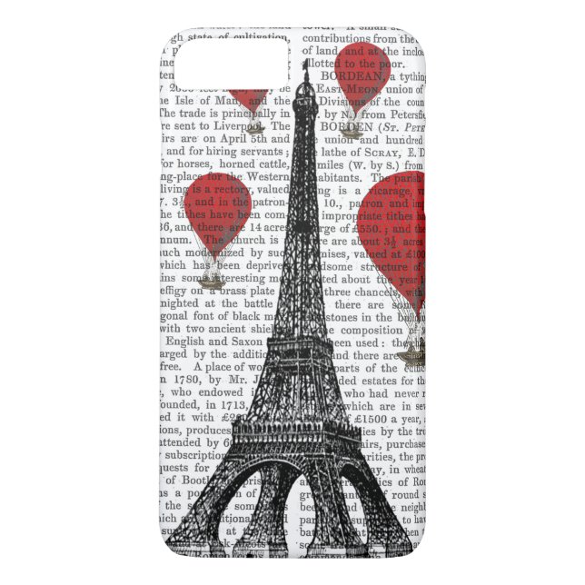 Eiffel Torn och Red Luftballongs Case-Mate iPhone Skal (Baksida)