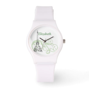 Eiffel Torn och Scrollsar Armbandsur