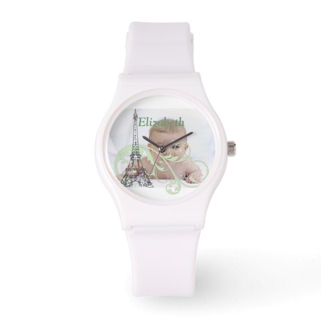 Eiffel Torn och Scrollsar Armbandsur (Framsida)