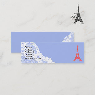 Eiffel Torn och Snöre Mini Visitkort
