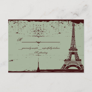 Eiffel Torn OSA Bröllopskort Kort