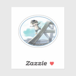 Eiffel Torn Oval Vinyl Sticker (olika storlekar) Klistermärken