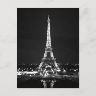 Eiffel torn på natten - B/W Inbjudningar