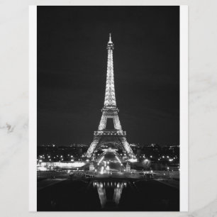 Eiffel Torn på natten - B/W Reklamblad