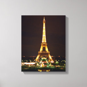 Eiffel torn på natten canvastryck
