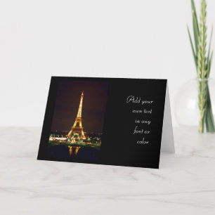 Eiffel torn på natten - färg kort