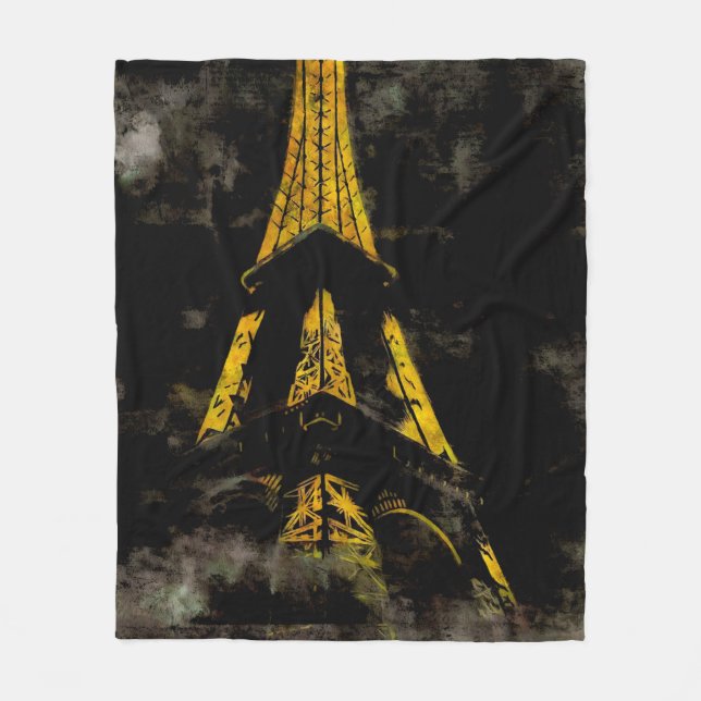 Eiffel torn på natten fleecefilt (Framsidan)