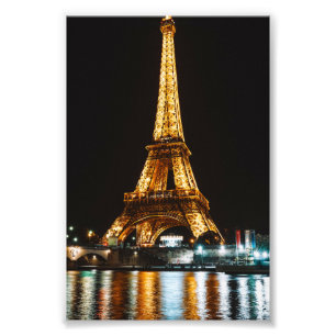 Eiffel Torn på natten Fototryck