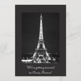 Eiffel torn på natten inbjudningar