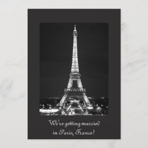 Eiffel torn på natten inbjudningar