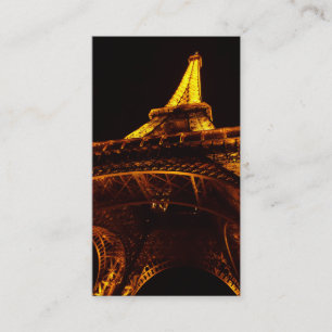 eiffel torn på natten visitkort