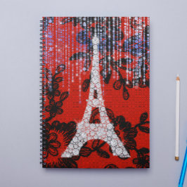 Eiffel Torn på Snöre Anteckningsbok