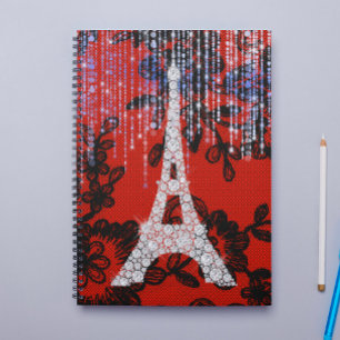Eiffel Torn på Snöre Anteckningsbok