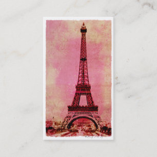 Eiffel torn på solnedgångvintagestil #3 visitkort