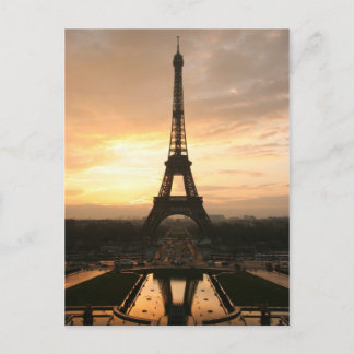 Eiffel torn på soluppgången från Trocaderoen Vykort