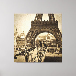 Eiffel torn på utläggningen Universelle 1900 Canvastryck