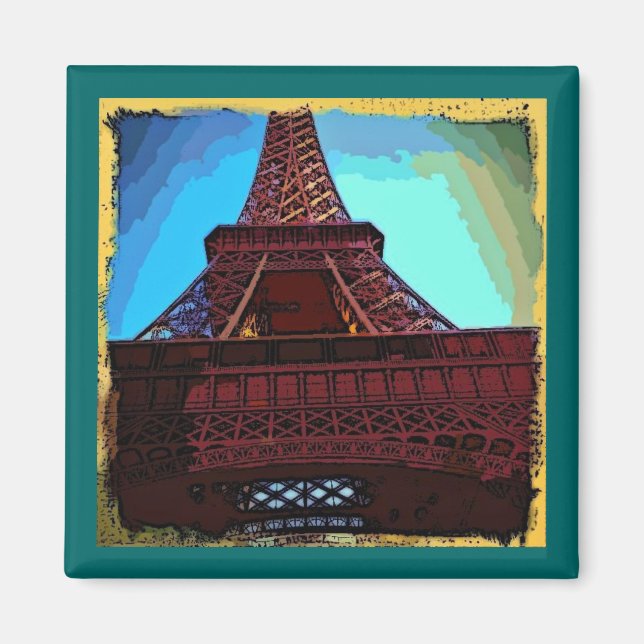 Eiffel Torn Painting Magnet (Framsidan)